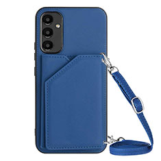 Soft Luxury Leather Snap On Case Cover YB3 for Samsung Galaxy Jump3 5G Blue