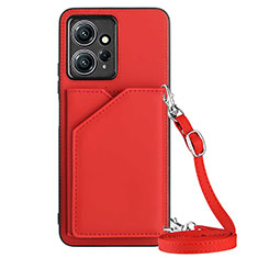 Soft Luxury Leather Snap On Case Cover YB3 for Xiaomi Redmi Note 12 4G Red