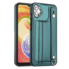 Soft Luxury Leather Snap On Case Cover YB4 for Samsung Galaxy A04E Green