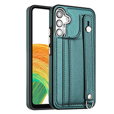 Soft Luxury Leather Snap On Case Cover YB4 for Samsung Galaxy Quantum4 5G Green