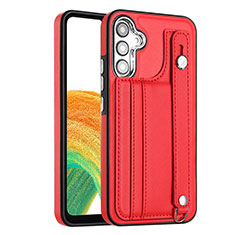 Soft Luxury Leather Snap On Case Cover YB4 for Samsung Galaxy Quantum4 5G Red