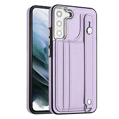 Soft Luxury Leather Snap On Case Cover YB4 for Samsung Galaxy S23 5G Purple