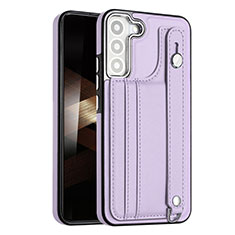 Soft Luxury Leather Snap On Case Cover YB4 for Samsung Galaxy S24 5G Purple