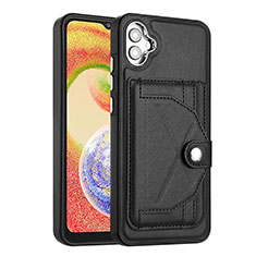 Soft Luxury Leather Snap On Case Cover YB5 for Samsung Galaxy A04E Black