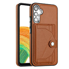 Soft Luxury Leather Snap On Case Cover YB5 for Samsung Galaxy A34 5G Brown