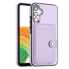 Soft Luxury Leather Snap On Case Cover YB5 for Samsung Galaxy A34 5G Purple