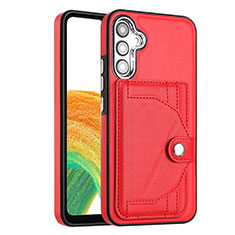 Soft Luxury Leather Snap On Case Cover YB5 for Samsung Galaxy A34 5G Red