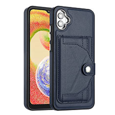 Soft Luxury Leather Snap On Case Cover YB5 for Samsung Galaxy F04 Blue