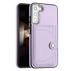 Soft Luxury Leather Snap On Case Cover YB5 for Samsung Galaxy S24 5G Purple