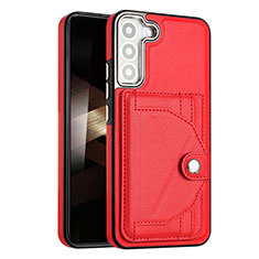 Soft Luxury Leather Snap On Case Cover YB5 for Samsung Galaxy S25 5G Red