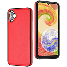 Soft Luxury Leather Snap On Case Cover YB6 for Samsung Galaxy A04E Red