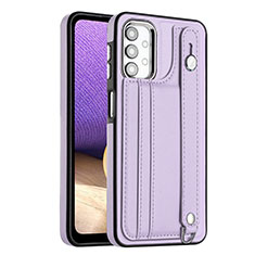 Soft Luxury Leather Snap On Case Cover YB6 for Samsung Galaxy A23 4G Purple
