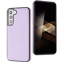 Soft Luxury Leather Snap On Case Cover YB6 for Samsung Galaxy S24 5G Purple