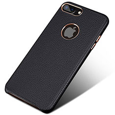 Soft Luxury Leather Snap On Case for Apple iPhone 7 Plus Black