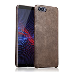 Soft Luxury Leather Snap On Case for Huawei Honor 10 Brown