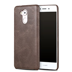 Soft Luxury Leather Snap On Case for Huawei Honor 6C Brown