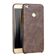Soft Luxury Leather Snap On Case for Huawei Honor 8 Lite Brown