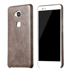Soft Luxury Leather Snap On Case for Huawei Honor Play 5X Brown