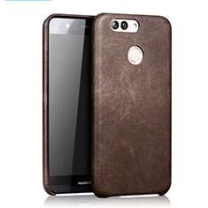 Soft Luxury Leather Snap On Case for Huawei Nova 2 Plus Brown