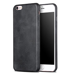Soft Luxury Leather Snap On Case L01 for Apple iPhone 6 Black