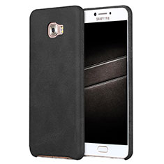 Soft Luxury Leather Snap On Case L01 for Samsung Galaxy C7 Pro C7010 Black