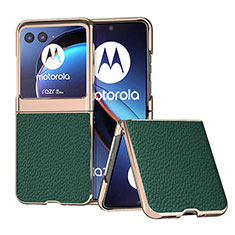 Soft Silicone Gel Leather Snap On Case Cover B06H for Motorola Moto Razr 40 Ultra 5G Green