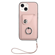 Soft Silicone Gel Leather Snap On Case Cover BF1 for Apple iPhone 14 Rose Gold