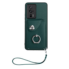 Soft Silicone Gel Leather Snap On Case Cover BF1 for Xiaomi Redmi K60 5G Midnight Green