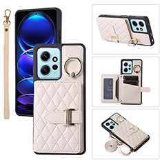 Soft Silicone Gel Leather Snap On Case Cover BF1 for Xiaomi Redmi Note 12 4G Khaki