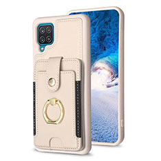 Soft Silicone Gel Leather Snap On Case Cover BF2 for Samsung Galaxy A12 5G Khaki