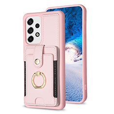 Soft Silicone Gel Leather Snap On Case Cover BF2 for Samsung Galaxy A13 4G Rose Gold