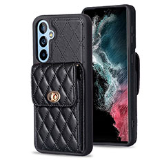 Soft Silicone Gel Leather Snap On Case Cover BF2 for Samsung Galaxy Quantum4 5G Black