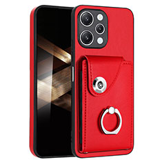 Soft Silicone Gel Leather Snap On Case Cover BF2 for Xiaomi Poco M6 Pro 5G Red