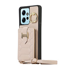 Soft Silicone Gel Leather Snap On Case Cover BF3 for Xiaomi Redmi Note 12 4G Khaki