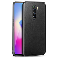 Soft Silicone Gel Leather Snap On Case Cover C02 for Oppo Reno2 Z Black