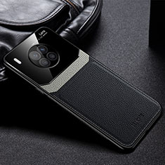 Soft Silicone Gel Leather Snap On Case Cover FL1 for Huawei Honor 50 Lite Black