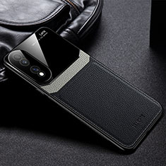 Soft Silicone Gel Leather Snap On Case Cover FL1 for Huawei Honor 70 5G Black