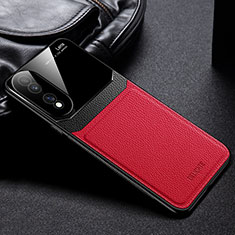 Soft Silicone Gel Leather Snap On Case Cover FL1 for Huawei Honor 70 5G Red