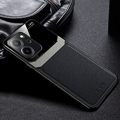 Soft Silicone Gel Leather Snap On Case Cover FL1 for Huawei Honor 80 SE 5G Black