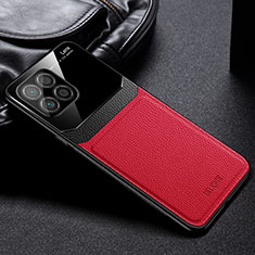 Soft Silicone Gel Leather Snap On Case Cover FL1 for Huawei Honor X6 Red