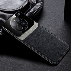 Soft Silicone Gel Leather Snap On Case Cover FL1 for Huawei Mate 50 Pro Black