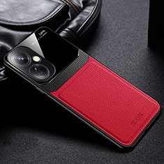 Soft Silicone Gel Leather Snap On Case Cover FL1 for OnePlus Nord CE 3 Lite 5G Red