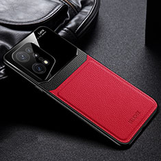 Soft Silicone Gel Leather Snap On Case Cover FL1 for Oppo Find X5 Pro 5G Red