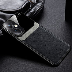 Soft Silicone Gel Leather Snap On Case Cover FL1 for Oppo K11x 5G Black