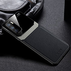 Soft Silicone Gel Leather Snap On Case Cover FL1 for Oppo K9 Pro 5G Black