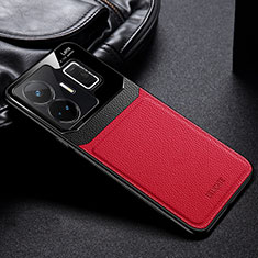 Soft Silicone Gel Leather Snap On Case Cover FL1 for Realme GT Neo6 5G Red