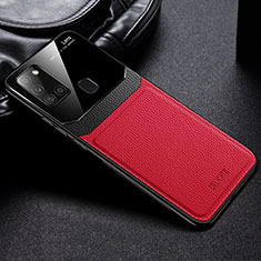 Soft Silicone Gel Leather Snap On Case Cover FL1 for Samsung Galaxy A21s Red