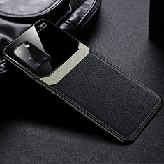 Soft Silicone Gel Leather Snap On Case Cover FL1 for Samsung Galaxy A31 Black