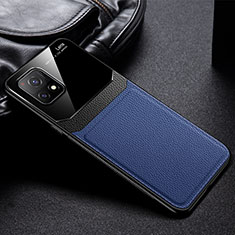 Soft Silicone Gel Leather Snap On Case Cover FL1 for Vivo Y31s 5G Blue