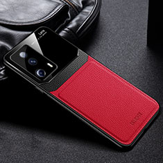 Soft Silicone Gel Leather Snap On Case Cover FL1 for Xiaomi Civi 2 5G Red